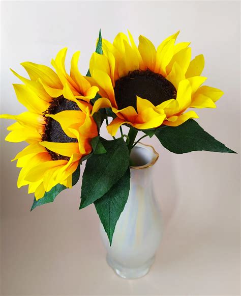 bagged fake sunflowers|realistic faux sunflowers.